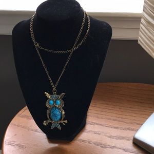Vintage Owl Pendant Necklace